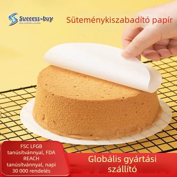 Kétoldalas sütőpapír szilikonos bevonattal – demoulding alátét a formákhoz, nyers fa rost, 36 g/m²