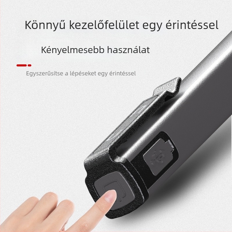 LED toll formájú munkalámpa USB töltéssel, mágneses alap és kijelző – 3W LED, 400mAh