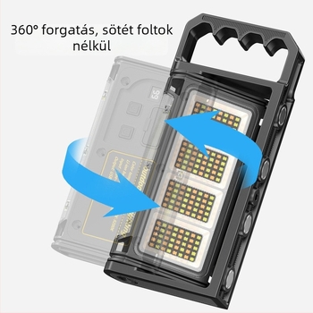 Ruiying Hordozható LED Reflektor, 30W, 10000mAh, vízálló, 360° forgás, újratölthető, autókarbantartáshoz