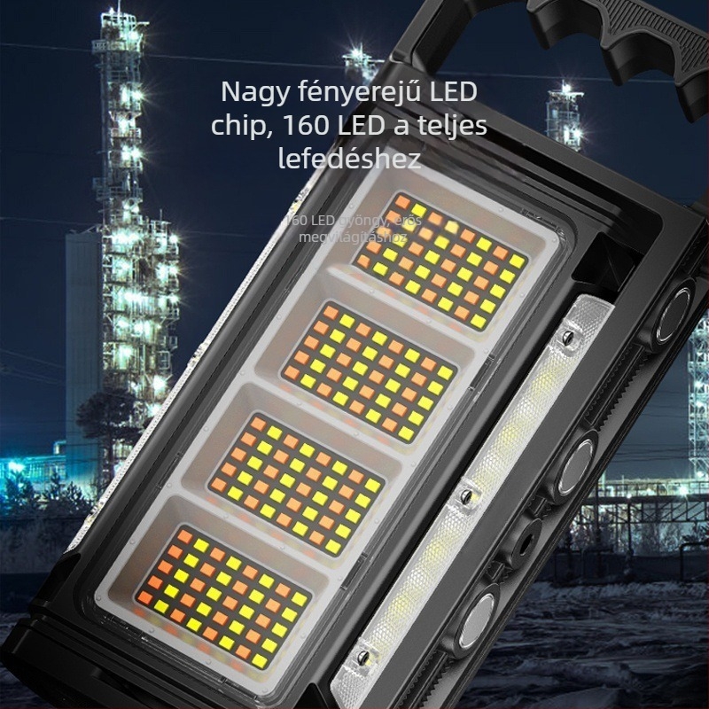 Ruiying Hordozható LED Reflektor, 30W, 10000mAh, vízálló, 360° forgás, újratölthető, autókarbantartáshoz