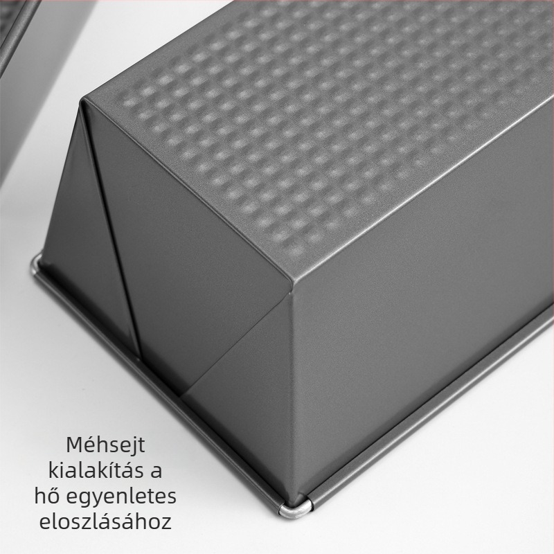 Négy darabos téglalap alakú sütőforma-készlet szénacélból kenyér és sütemények sütéséhez, méretek 20–25–30–35 cm