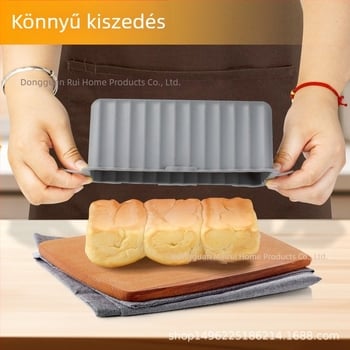Téglalap alakú szilikon tortaforma, hőálló, háztartási sütőedény