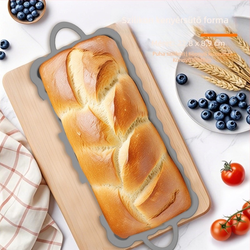 Téglalap alakú szilikon tortaforma, hőálló, háztartási sütőedény