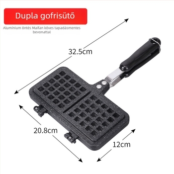 Sütemény- és gofri forma alumínium ötvözetből, tapadásmentes bevonattal, He Yide márka