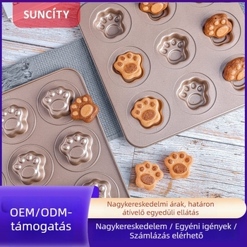 Macska mancsa formájú süteményforma – szénacél, tapadásmentes felület, szabálytalan alak, sütőtepsi