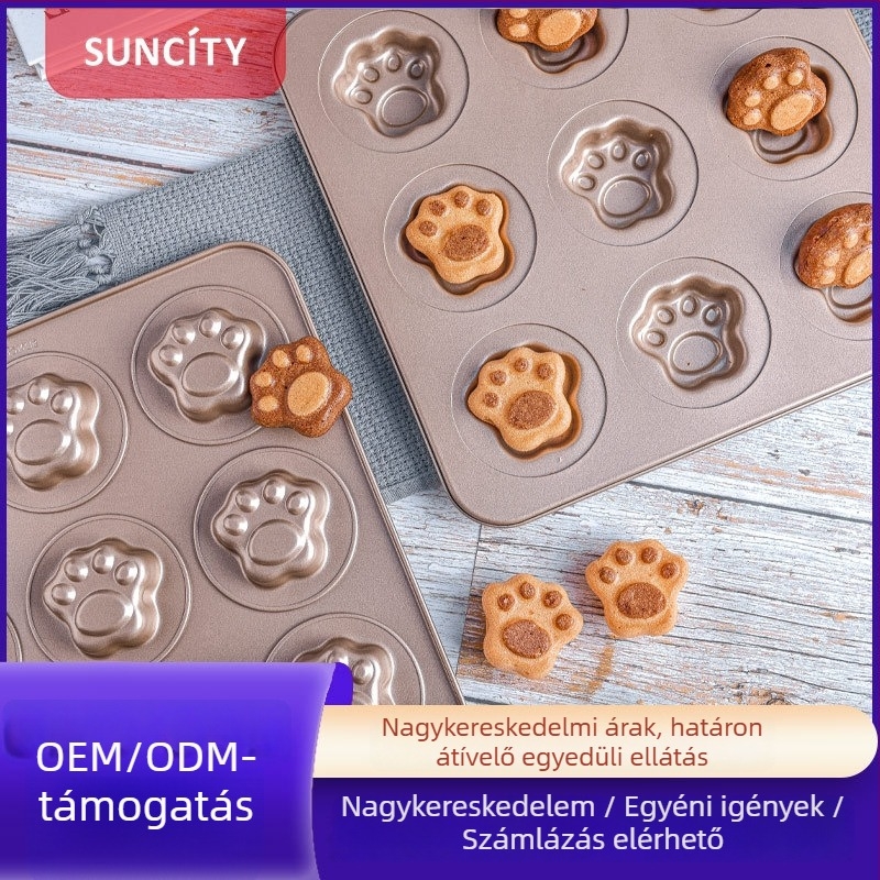 Macska mancsa formájú süteményforma – szénacél, tapadásmentes felület, szabálytalan alak, sütőtepsi