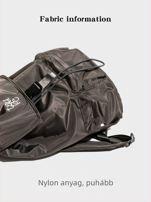 Nylon női hátizsák, vízlepergető, 20–35L kapacitás, városi minimalizmus stílus, kompatibilis a standard laptopokkal