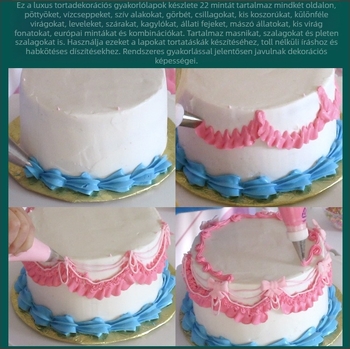 Krémes díszítésre készült tortaforma – szabálytalan alakú, anyag: rézpapír, csomagolás: OPP zacskó, krémes díszítő sorozat