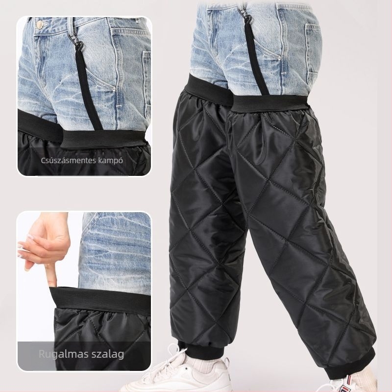 Téli motorkerékpár-vezetéshez térd- és vádliszvédő, poliészter rostból, univerzális használat