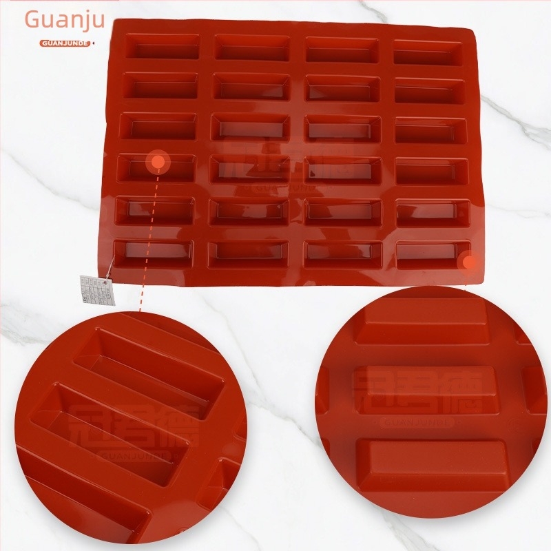 Szilikonból készült csokoládé rudak formája; hosszúkás, tapadásmentes és könnyen kiemelhető; anyag: szilikon; Guan De márka