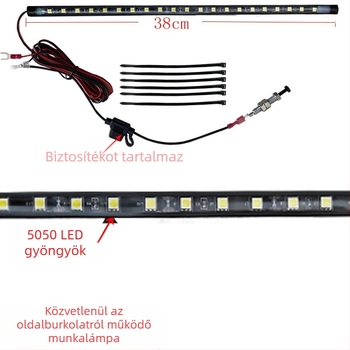 Yqg-5050 LED autó motorháztető sürgősségi világítás automata kapcsolóval, 12V, 38×1,2 cm, 6000K, 5000 lm