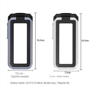 LED ABS összecsukható kültéri lámpa, 360° forgás, kézi tekerés, 3000mAh