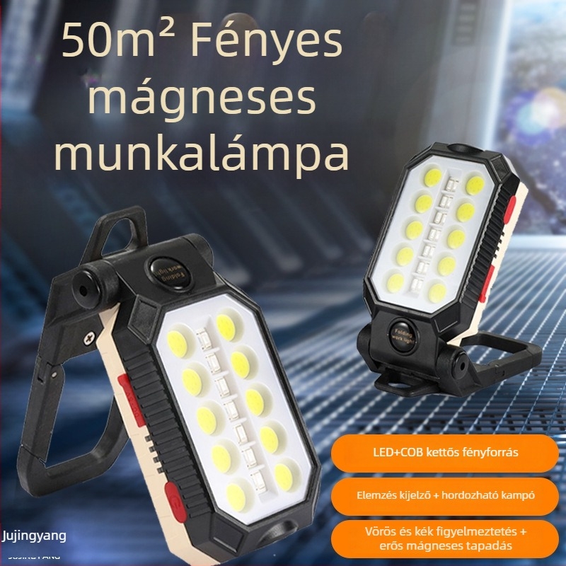 Kézi munkalámpa LED T6, 3,7V, 10W, IP65, 120° fénysugár