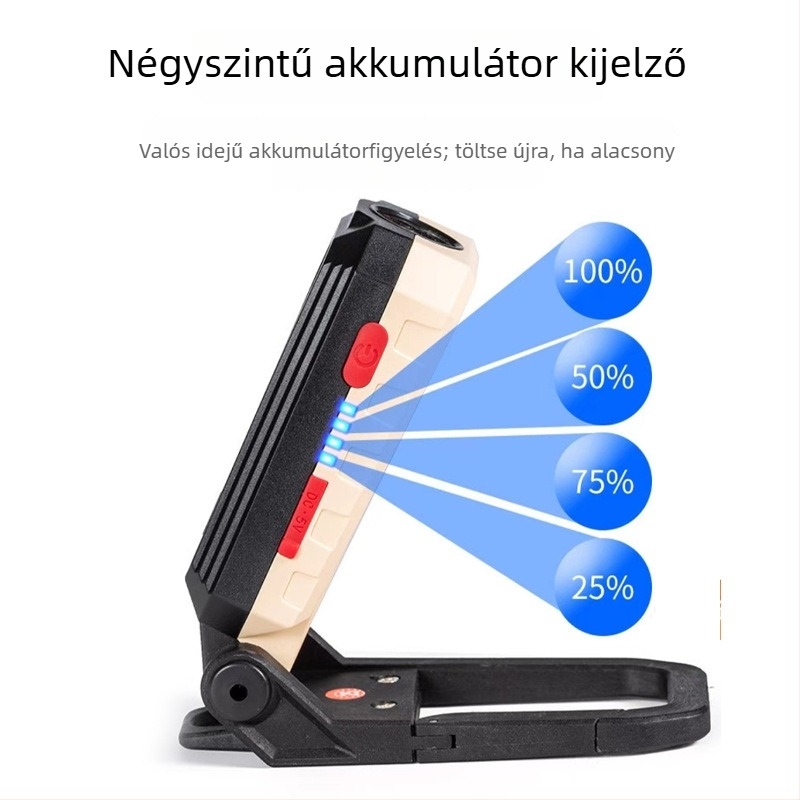Kézi munkalámpa LED T6, 3,7V, 10W, IP65, 120° fénysugár