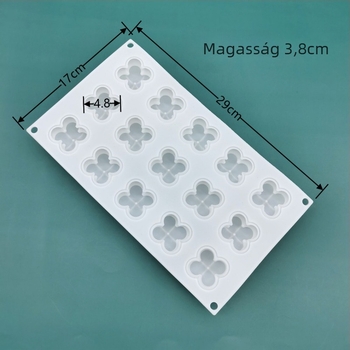 XinCan szilikon sütiformák – 15 darab Rubik-kocka alakú formák mousse, csokoládé és gyertya készítéséhez