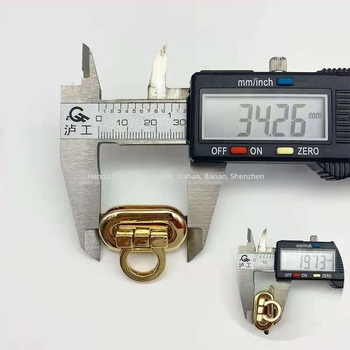 Kézitáska zár, ötvözet Bull Nose Lock, modell 33, márka Handa