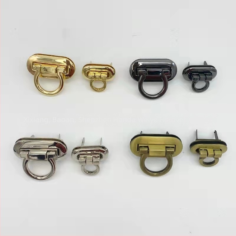 Kézitáska zár, ötvözet Bull Nose Lock, modell 33, márka Handa