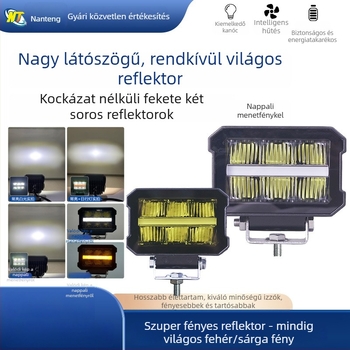 Nanteng LED tetővilágítás off-road járművekhez, téglalap alakú ház, 21W, DC12-60V, 30 000h, 6000-6500K, Modell 526F60W
