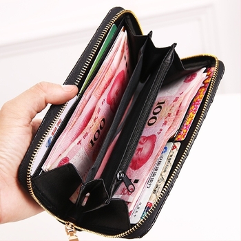 Unisex PU bőr hosszú pénztárca, nagy kártya kapacitással, casual clutch stílus, állatmintás, mindennapi használatra