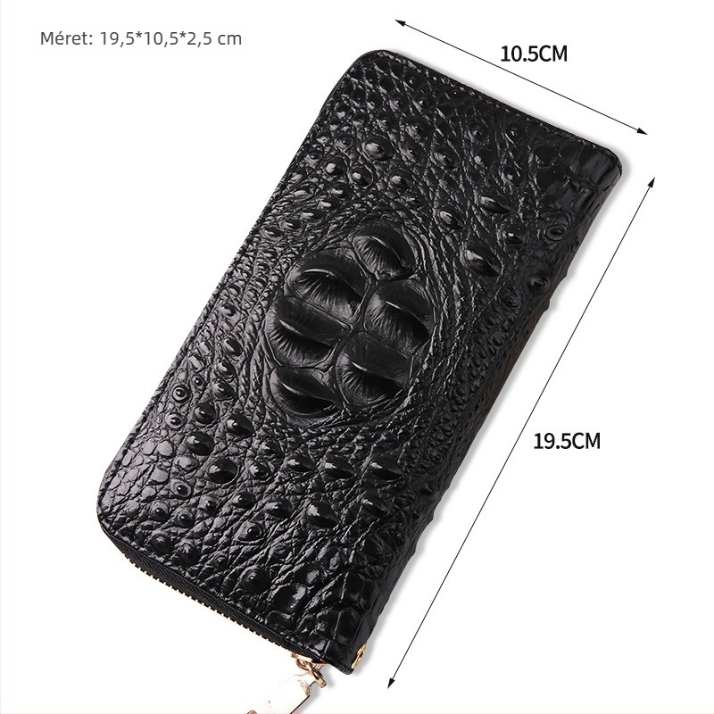 Unisex PU bőr hosszú pénztárca, nagy kártya kapacitással, casual clutch stílus, állatmintás, mindennapi használatra