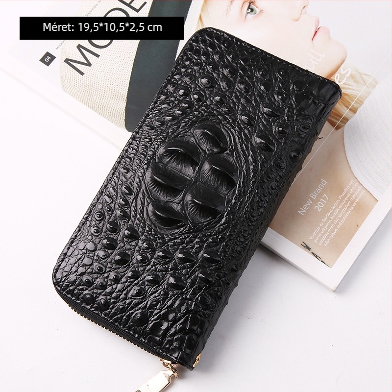 Unisex PU bőr hosszú pénztárca, nagy kártya kapacitással, casual clutch stílus, állatmintás, mindennapi használatra