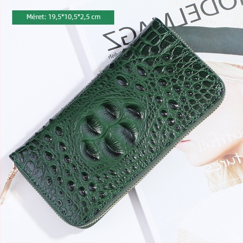 Unisex PU bőr hosszú pénztárca, nagy kártya kapacitással, casual clutch stílus, állatmintás, mindennapi használatra
