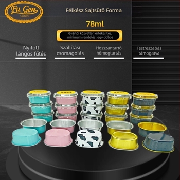 Tojás alakú sütemény forma alumíniumfóliából, sütéshez és desszertekhez; magas hőmérsékletre ellenálló; mikrohullámú sütőben és légsütőben is használható