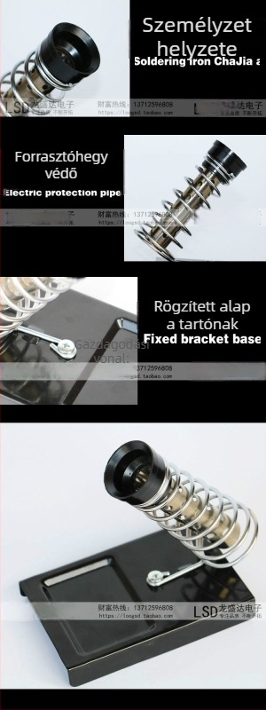 Kétfunkciós forrasztópáka állvány és ónvezető huzal polc – teljes fémből, állítható magasság