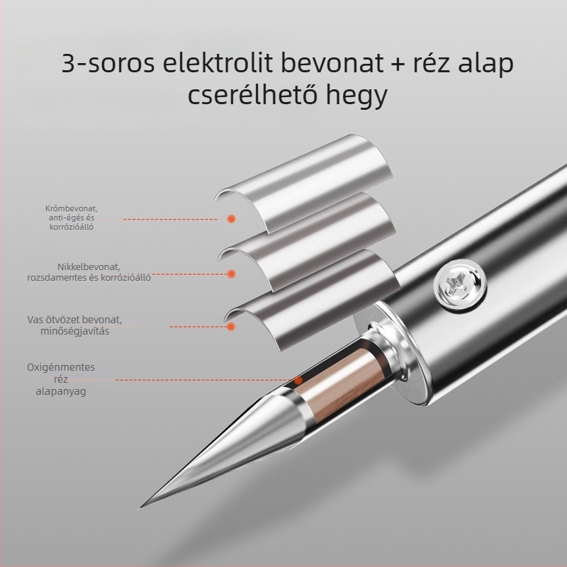 Deli DL8860 Kívülről melegítő forrasztópáka állandó hőmérséklettel, 60W, 220V, 907-es hegy