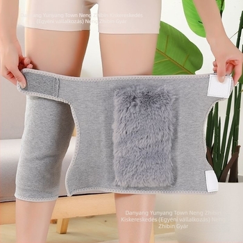 Velcro-s térdvédők, melegek, nyúlbundát imitáló műszőrme, fleece-béléssel és vastag kialakítással, szélvédett kerékpározáshoz, uniszex felnőtteknek