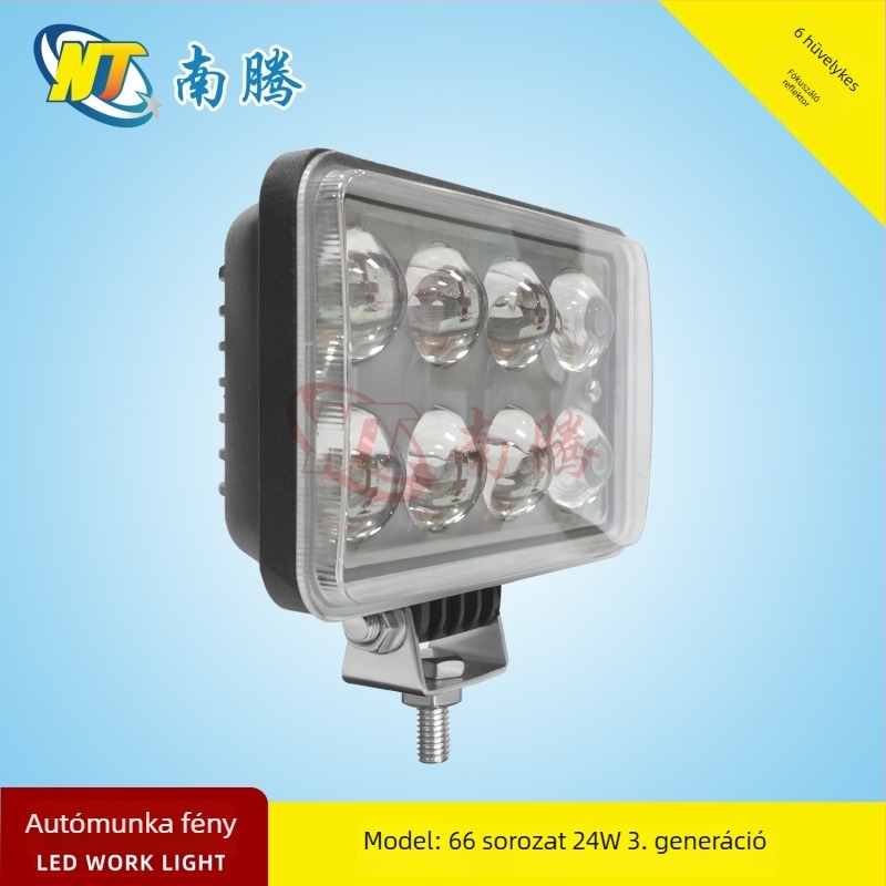 LED munka lámpa 24W, 1040 lm, 6000–6500K, 12V, alumínium ház