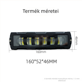 6 hüvelykes egy sor LED spotlámpa sárga és fehér villogó fénnyel, autó munkavilágítás építőgépekhez és targoncákhoz, nappali világítás