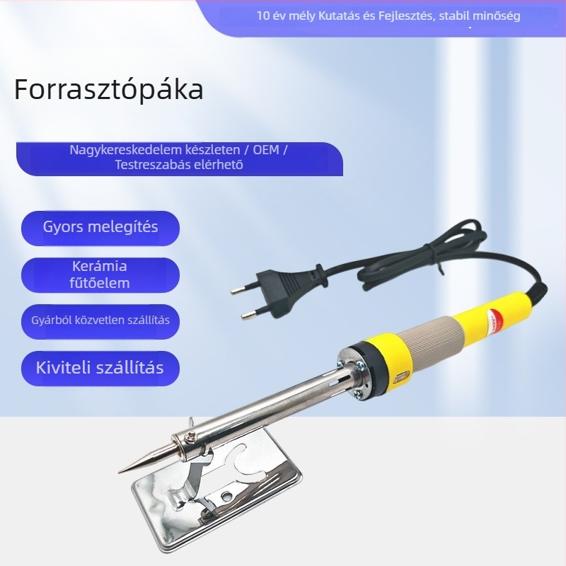 Elektronikus forrasztóvas 30–40W, műanyag markolat, réz hegy, elektromos fűtés (30–40W; műanyag markolat; réz hegy; elektromos fűtés)