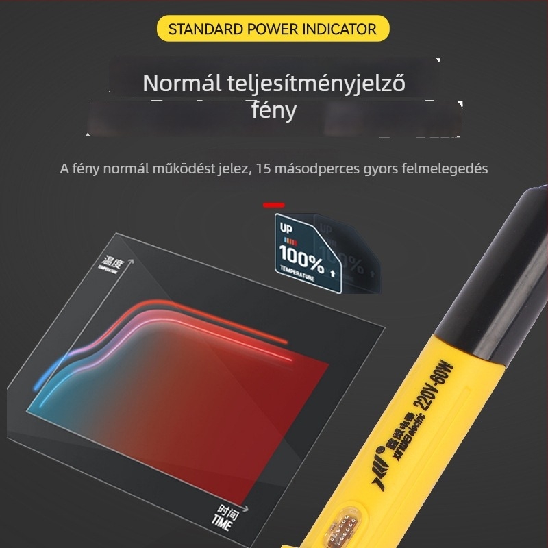 Xinwei elektromos forrasztó készlet háztartási használatra, gumírozott fogantyúval, 220V, forrasztáshoz, desolderingre és pirográfiára