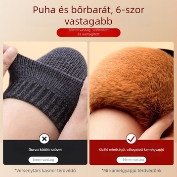 Teveszőrből készült térdvédők felnőtteknek
