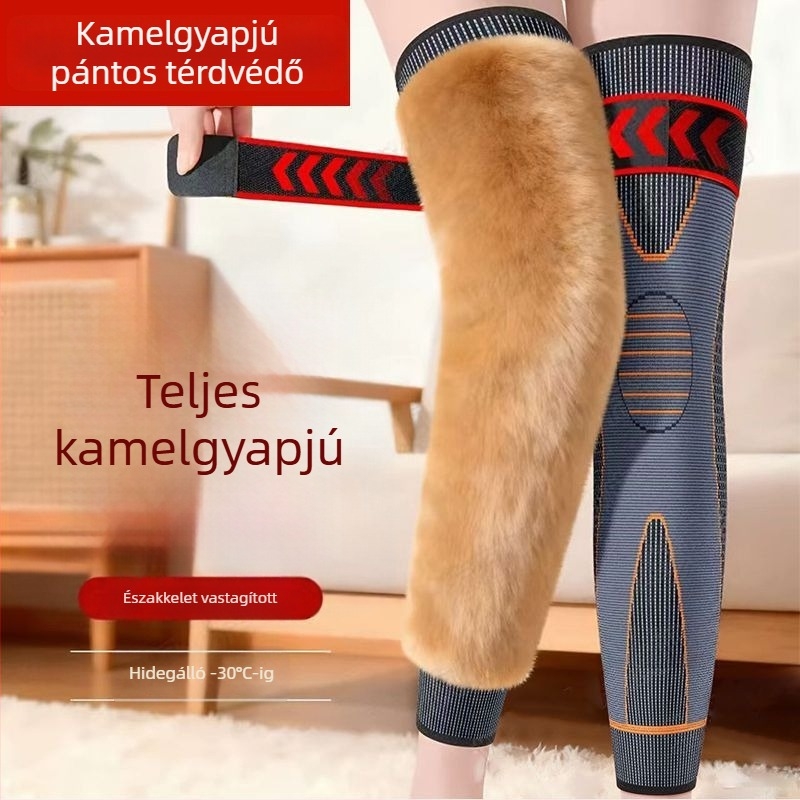 Teveszőrből készült térdvédők felnőtteknek