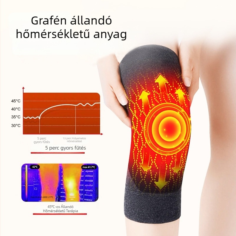 Meleg grafén térdvédők hideg lábakhoz, megerősített ízületi védelem férfiak és nők számára, időseknek tervezve