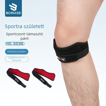 Velcro-s patella pánt – térdvédő hegymászáshoz, túrázáshoz és kerékpározáshoz; meniszkusz támogatás