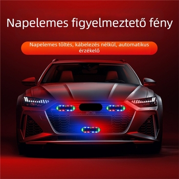 LED hátsó lámpa motorkerékpárhoz, napelemes működés, 12/24V, 30W, 20000 lm
