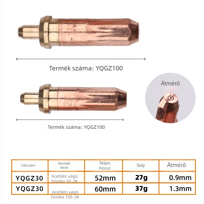 Tuosen acetilén vágóduza, modell G03, injekció-szívó típus