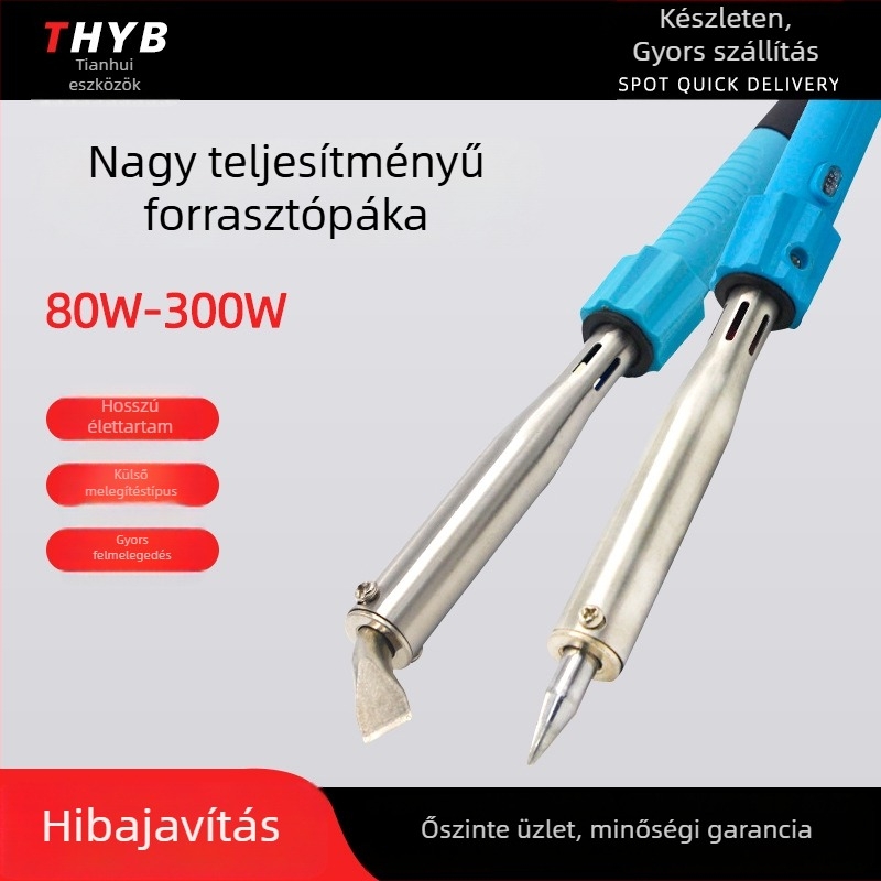 Gumi fogantyújú forrasztópáka, 220V, 80–300W, elektromos fűtés