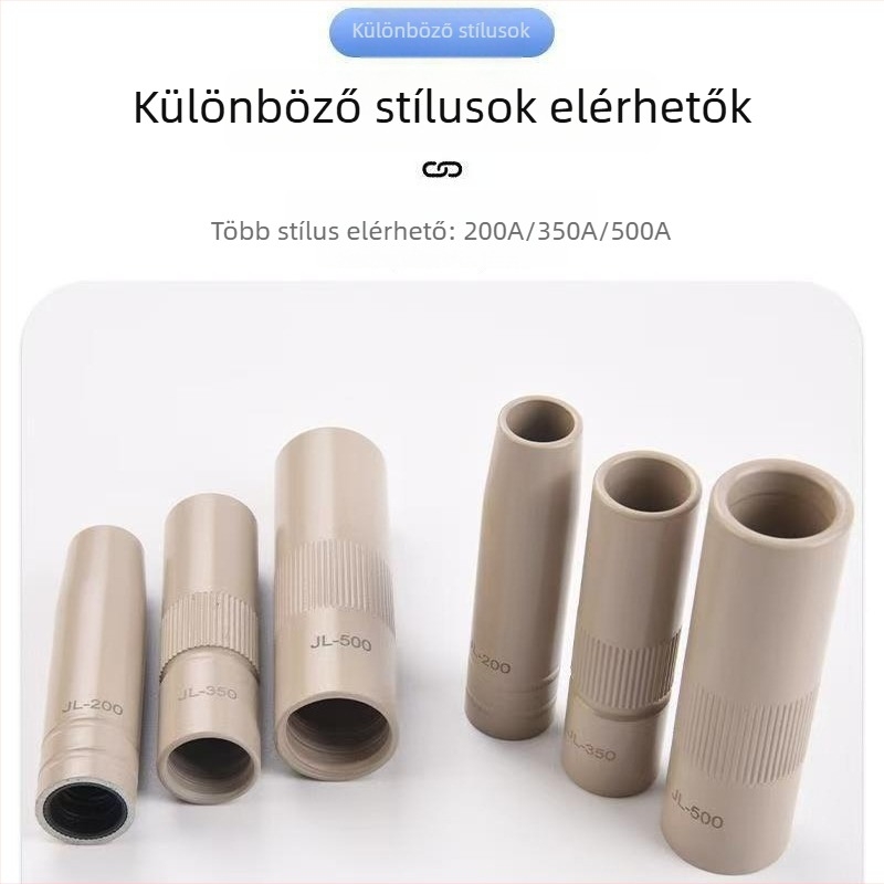 Bevonatos bronz- és réz MIG-hegesztő fúvóka 350/500A-hoz, gáztakaró, slag-ellenálló