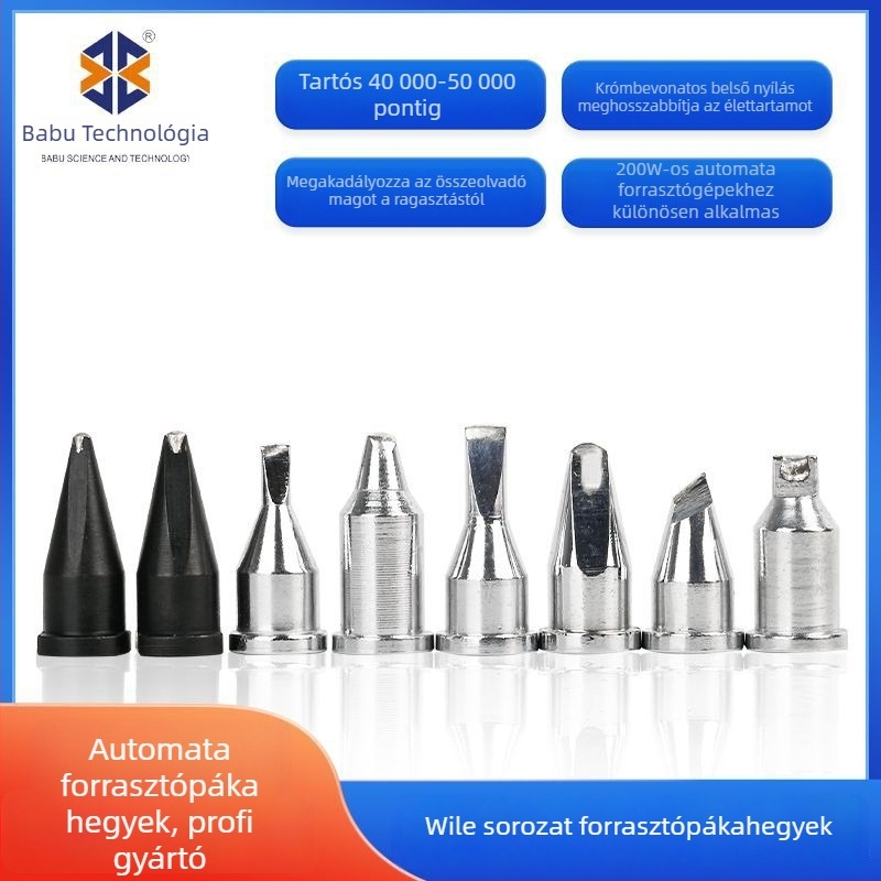 Wilo ólommentes réz forrasztóhegy forrasztó géphez/állomáshoz, kerek fej, D/PC/DV1/DV2 alakú csúcsok, Ø8 átmérő, 300°C-ig terjedő hőmérséklet-tartomány
