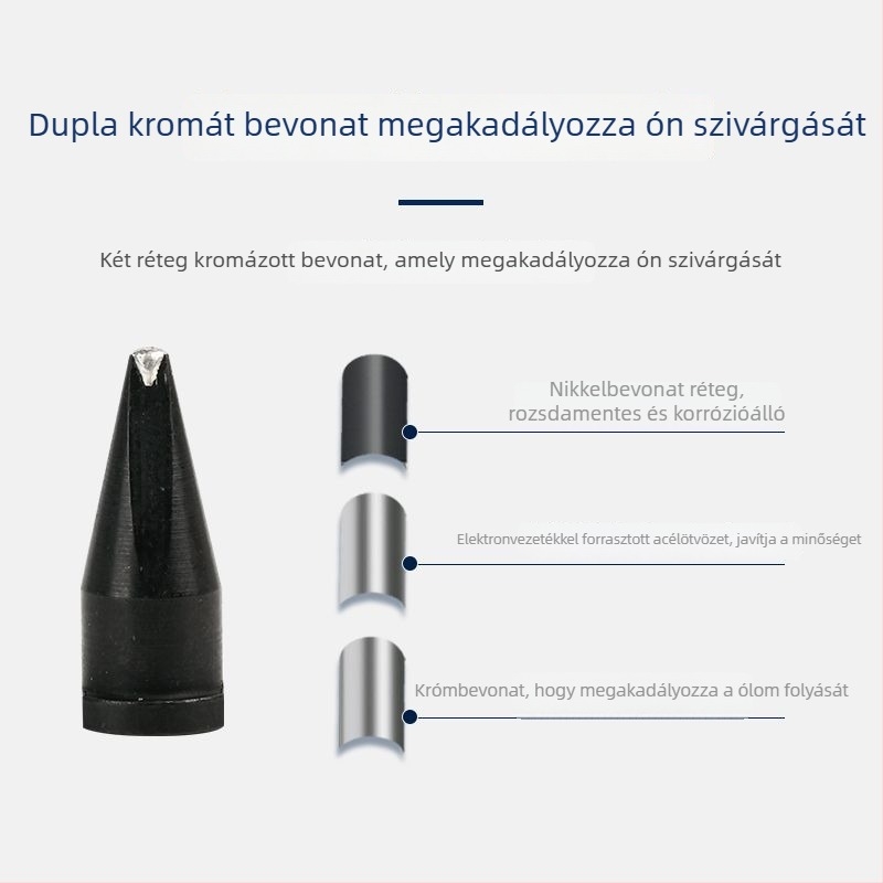 Wilo ólommentes réz forrasztóhegy forrasztó géphez/állomáshoz, kerek fej, D/PC/DV1/DV2 alakú csúcsok, Ø8 átmérő, 300°C-ig terjedő hőmérséklet-tartomány