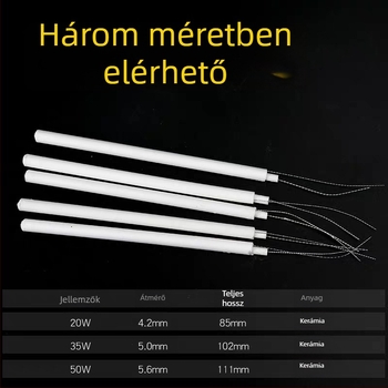 Beépített belső fűtőmaggal forrasztópáka, keramikus fűtőelem, 20W/35W/50W, 220V