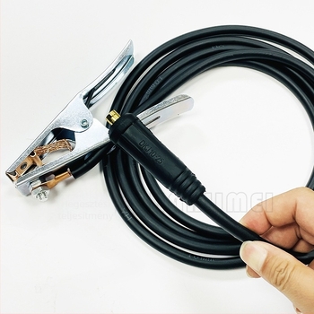 Hegesztőgép földelő csipesz és földelőkábel, típus 10-25 csatlakozó, márka Beautiful Welding Power, argon ívhegsztéshez