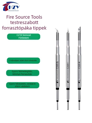Forrasztóhegyek C210/T26-hoz — univerzális, egyenes és görbült hegyek, két darab