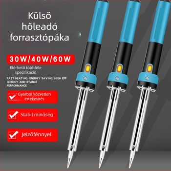 Gumi fogantyúval rendelkező forrasztópáka, 220V, elektromos felmelegítés, külső típus