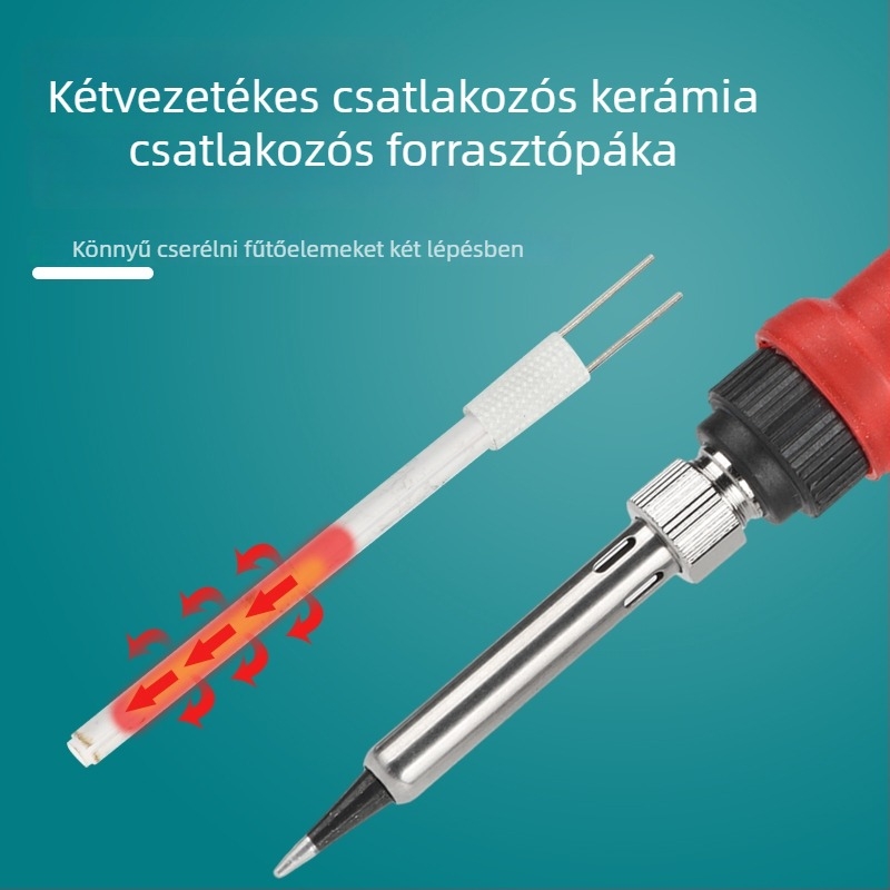 Otthoni használatra szánt elektromos forrasztó készlet, professzionális színvonalú, tartalmaz forrasztópákát és reparáló készletet