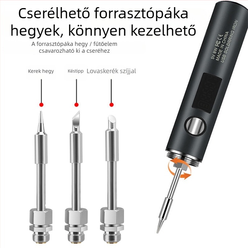 Deer Fairy digitális kijelzős, hőmérséklet-szabályozós, vezeték nélküli töltésű elektromos forrasztóvas, hordozható otthoni használatra, kis javításokra, forrasztó toll